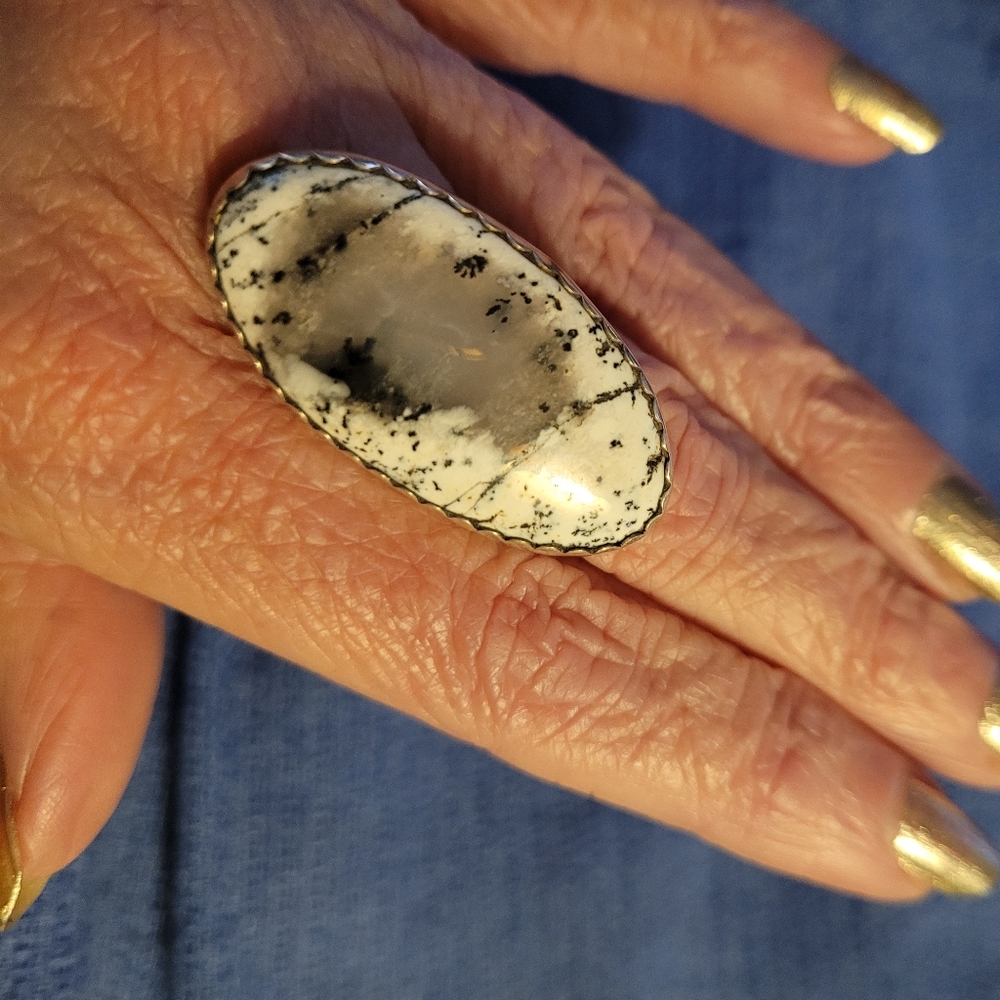 Navajo buffalo stone sterling silver